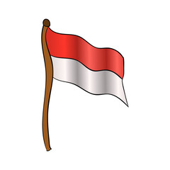 flag indonesian simple prider august 17 happy patriot day celebration state