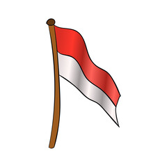flag indonesian simple prider august 17 happy patriot day celebration state