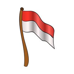 flag indonesian simple prider august 17 happy patriot day celebration state