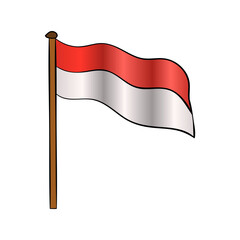 flag indonesian simple prider august 17 happy patriot day celebration state