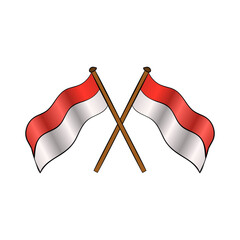 flag indonesian simple prider august 17 happy patriot day celebration state