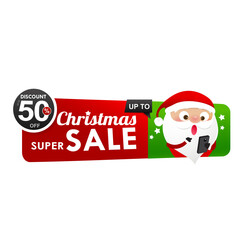 Merry christmas Sale and marketing promotion template banner design element