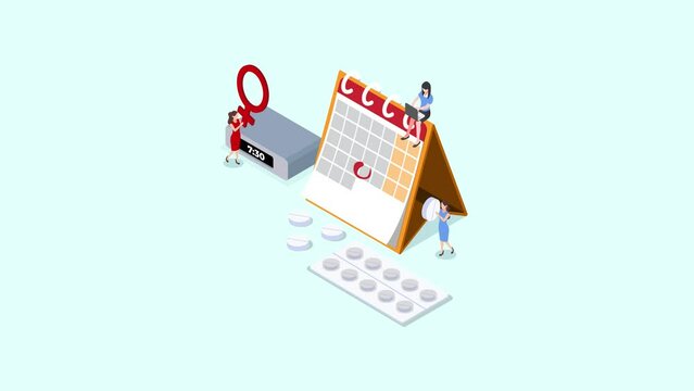 Group of woman consumes contraception pill