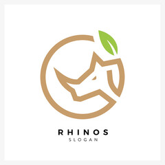 rhino gold logo design illustration for business  © RISEVN