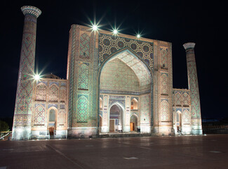 Registan square. Samarkand city, Uzbekistan.