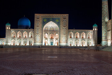 Registan square. Samarkand city, Uzbekistan.