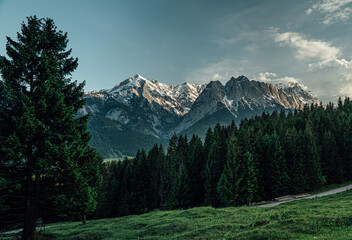 Fototapeta na wymiar Bavarian landscapes and mountains