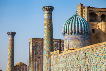 Registan square. Samarkand city, Uzbekistan.
