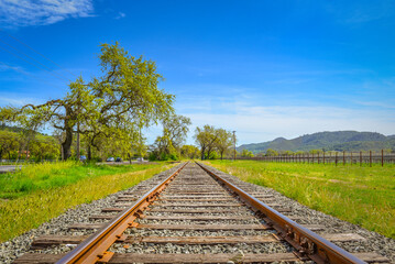 American tradicional landscape in countryside Napa Valley, Sonoma, EUA