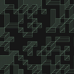 Implementation of Edward Zajec’s “Il Cubo” from 1971. Essentially a Truchet tile set of 8 tiles and rules for placement art illustration