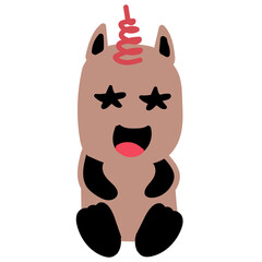 little pony hand drawn childish element
