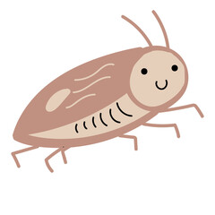 cockroach hand drawn childish element