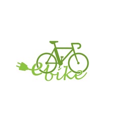 E bike logo design isolated on white background