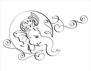 Ganesha Pen Ink Style M_2209006