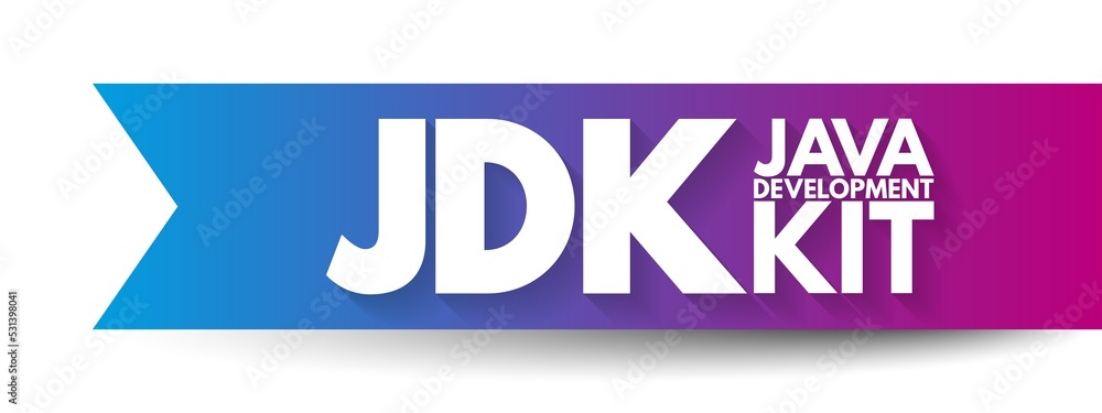 Poster jdk - java development kit acronym, technology concept background