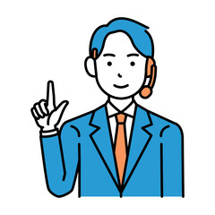コールセンター　オペレーター　男性　ひらめき