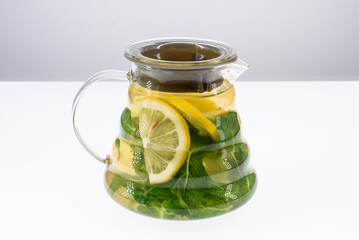 glass jar with lime juice
