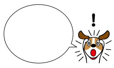 ジャックラッセルテリア犬　オーマイガー！　ふきだし