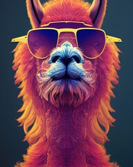 Lama Alpaca face avatar. Animal emoji.