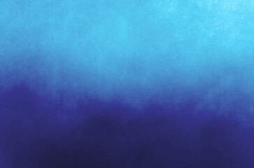 Inky purple blue and cyan gradient background with hazy misty pattern and grainy gritty painted texture with dark bottom edge and light top