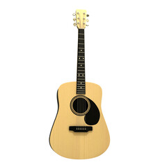 Acoustic guitar isolated cutout