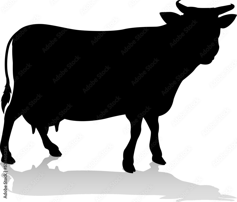 Sticker Cow Farm Animal Silhouette