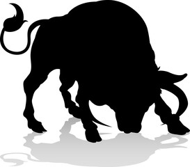 Bull Farm Animal Silhouette