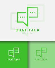 Fototapeta premium Chat talk logo vector template