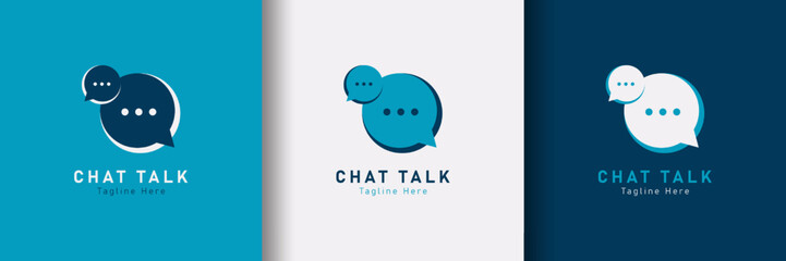 Chat talk logo vector template