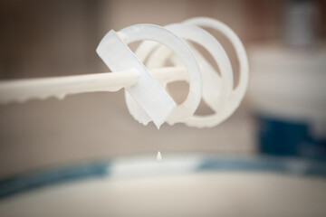 home renovation paints the walls.