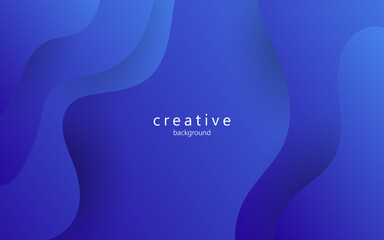 minimal abstract dynamic blue gradient color fluid, liquid wavy shape geometric composition background. eps10 vector