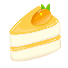 Cute marian plum cake cartoon illustration 