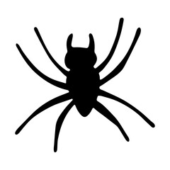 Obraz premium Simple hand drawn spider clipart. Halloween doodle for print, web, design, decor, logo