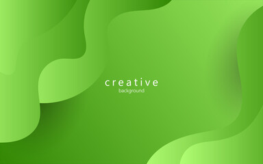 minimal abstract dynamic green gradient color fluid, liquid wavy shape geometric composition background. eps10 vector