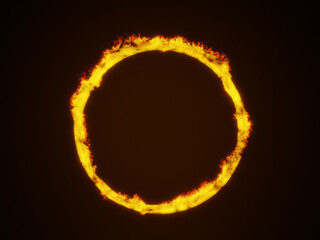炎の輪の3Dイラスト