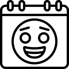 Fototapeta premium Happy Calendar Icon