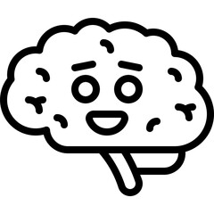 Happy Brain Emoji Icon