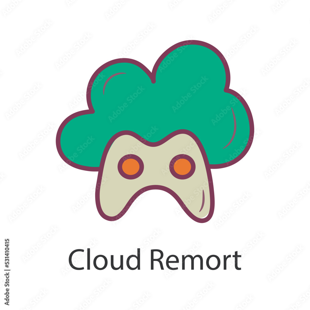 Poster cloud remote filled outline icon design illustration. data symbol on white background eps 10 file