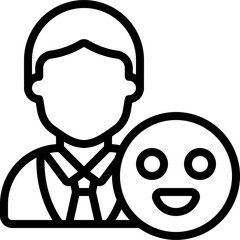 Happy Business User Icon