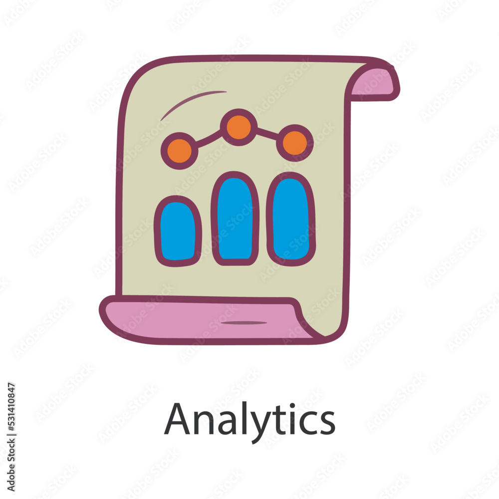 Poster analytics filled outline icon design illustration. data symbol on white background eps 10 file