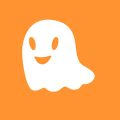 A Halloween and Day of the Dead character in the vintage cartoon style of the 60s. Vector illustration of a funny ghost