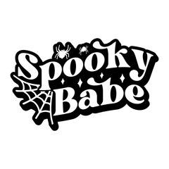 Spooky babe Retro svg