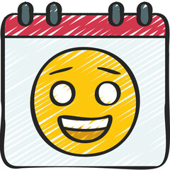 Happy Calendar Icon