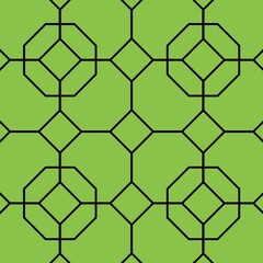 green hexagon seamless pattern