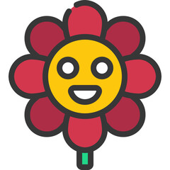 Happy Flower Icon