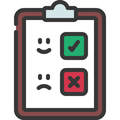 Happy And Sad Checklist Icon