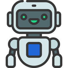 Naklejka premium Happy Robot Icon