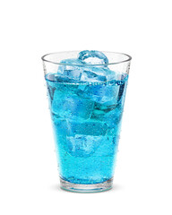 グラス ブルーハワイ 飲み物 氷 イラスト リアル