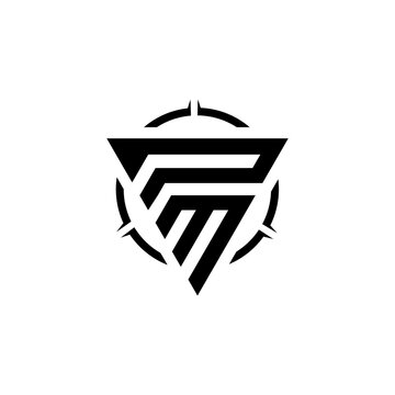 pm modern abstract logo suitable for company logo