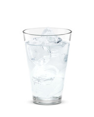 グラス 水 お冷 飲み物 氷 イラスト リアル